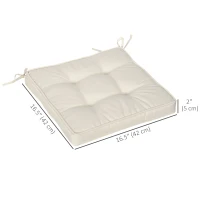 Outsunny Replacement Cushions for Rattan Furniture, 4 Piece Outdoor Seat Cushion Pad for Patio Set, Cream White(m-3)