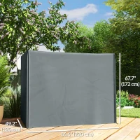 Outsunny 3 Seater Garden Swing Cover, Waterproof 420D Outdoor Swing Bench Cover with Zip, Windproof and Anti-UV, Grey(m-3)