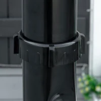 Outsunny Solar Outdoor Shower, 5.3-Gallon Garden Shower with Adjustable Water Temperature up to 140°F, Black(m-10)