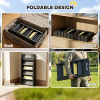 PawHut Foldable Dog Car Ramp, Dog Ramp with Anti-Slip Steps, Pet Stairs for Senior Pets to Access Cars and High Beds, Black(m-6)