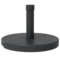 Outsunny 33 lbs Concrete Parasol Base, Heavy Duty Patio Umbrella Stand, 18.3" Round Garden Parasol Holder, Black(m-2)
