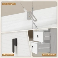 HOMCOM L Shaped Computer Desk Home Office Desk with 3 Drawers White Wood Grain(m-7)