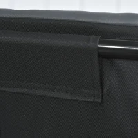 Outsunny Foldable Lounge Chair, Reclining Patio Sun Lounger with 6-Position Adjustable Back, Grey(m-12)