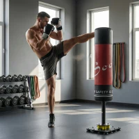 Soozier Freestanding Punching Bag for Adults, 53" Heavy Duty Boxing Bag with 12 Suction Cups, Boxing Equipment with Stand(m-9)