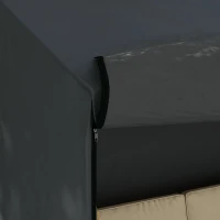 Outsunny 3 Seater Garden Swing Cover, Waterproof 420D Outdoor Swing Bench Cover with Zip, Windproof and Anti-UV, Black(m-9)