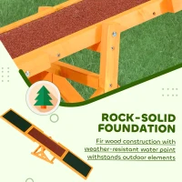 PawHut Wood Pet Seesaw Platform Dog Agility Training Equipment Run Game Toy Weather Resistant Pet Supplies Natural(m-4)