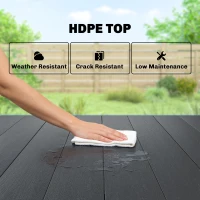 Outsunny Outdoor Dining Table for 4 People, Rectangular Patio Table with HDPE Top and Metal Frame, for Garden, Backyard, Deck(m-5)