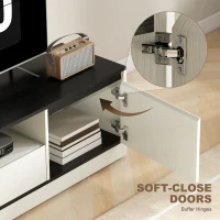 HOMCOM TV Stand for 55-60 Inch TV,  Entertainment Center w/ Cabinets, Shelf, Drawer and Cable Management for Living Room, White(m-5)