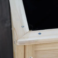 Outsunny Elevated Planter Box with Storage Shelf for Flowers, Vegetables, and Herbs, 36" x 16" x 32", Natural(m-12)