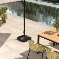 Outsunny Patio Umbrella Base Umbrella Stand, Heavy Duty Outdoor Umbrella Stand Base 17.7" L x 17.7" W x 11.8" H Black(m-10)