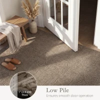 HOMCOM 5x7 Area Rug, Luxurious Faux Fur Rug, Non-Slip Floor Carpet for Living Room, Bedroom, Dining Room, Tan(m-7)