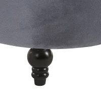 HOMCOM 45" Tufted High Back Velvet Accent Chair Living Room Soft Padded Couch Lounge Ash Grey(m-9)