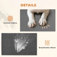 PawHut Elevated Dog Bed with Canopy, Portable Raised Dog Cot for XL Sized Dogs, Indoor & Outdoor, 48" x 36" x 43", Grey(m-4)