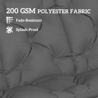 Outsunny Bench Cushion Water-Repellent Outdoor Furniture Pad Seater Swing Chair 59.1" x 39.4" Dark Grey(m-4)