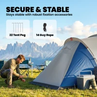 Outsunny Multi-Room Camping Tent for 8-12 Person, Large Family Tent with 3000mm Waterproof Rainfly and Screen Panels,(m-9)