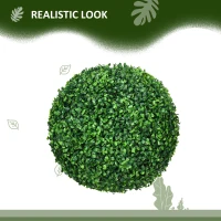 HOMCOM 2 Pack Artificial Tree Boxwood Topiary Balls, 15.7 Inch(m-4)