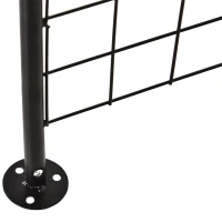 Outsunny 8FT Metal Garden Arch, Decorative Arbor Trellis for Climbing Plants, Wedding, Party, Event, Holiday, Black(m-11)