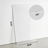 Outsunny Polycarbonate Greenhouse Panels UV Protected Twin-Wall Polycarbonate Sheet 47.2" x 23.6" 10 Pack Clear(m-3)