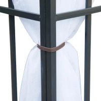 Outsunny 10'x10' Garden Gazebo Patio Canopy Portable Party Event Backyard w/ Mosquito Netting Coffee(m-11)