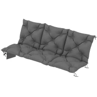 Outsunny Bench Cushion Water-Repellent Outdoor Furniture Pad Seater Swing Chair 59.1" x 39.4" Dark Grey(m-2)
