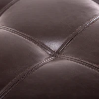 HOMCOM Storage Ottoman Bench, Foot Rest with Solid Wood Legs, 51 Inches PU Leather Storage Chest for Living Room, Brown(m-9)