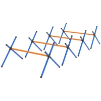 PawHut 4 Pieces Dog Agility Equipment, Dog Agility Course Backyard Set with Adjustable Height Jump Bars and Carry Bag(m-1)