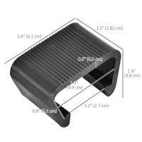 Outsunny Set of 10 Fasteners Clip Outdoor Furniture Connectors Rattan Wicker Sofa Connectors(m-3)