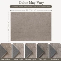 HOMCOM 6x9 Area Rug, Luxurious Faux Fur Rug, Non-Slip Floor Carpet for Living Room, Bedroom, Dining Room, Tan(m-4)