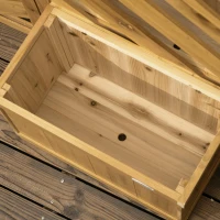 Outsunny Backyard Privacy Screen - Folding 65" with Planters for Patio, Deck, and Backyard, Brown(m-11)