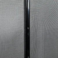 Outsunny 4 Panel Swimming Pool Fence, Aluminium Rustproof Pool Fencing, 4' x 12', Black(m-11)