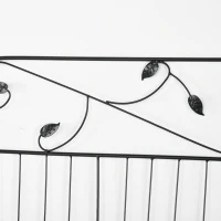 Outsunny Outdoor Metal Garden Fence Panels, Border Edging for Yard, Patio, 4 Pack, Square Vines(m-12)