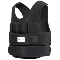 Soozier 22lbs Weighted Vest, Adjustable Running Weight Vest with 38 Weight Bags, Black(m-2)