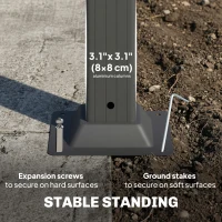 Outsunny 10' x 19' Louvered Pergola with UPF50+ Adjustable Roof and Aluminum Frame, Outdoor Pergola Gazebo, Dark Grey(m-5)