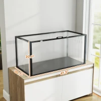 PawHut Large Acrylic Hamster Cage, Chewproof Guinea Pig Cage with Openable Top, for Hedgehog, Dwarf Hamster, Rat(m-3)