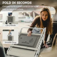 Outsunny Tanning Chair with Face Hole and Side Table, 5-Position Folding Outdoor Chaise Lounge Chair, Beige(m-7)