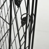 Outsunny Outdoor Metal Garden Fence Panels, Border Edging for Yard, Patio, 4 Pack, Wavey Vines(m-12)