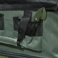 Outsunny Wagon Cart Foldable, Collapsible Wagon Cart with Removable Liner, Handle, Wheels, 72L & 198 LBS Capacity, Green(m-10)