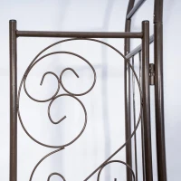 Outsunny 7ft Garden Arch Trellis, Metal Arch, Outdoor Garden Arbor for Climbing Plants, Wedding Decoration(m-10)