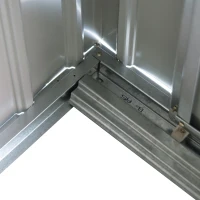 Outsunny 7' x 4' x 6' Garden Storage Shed Outdoor Patio Metal Tool Storage House w/ Foundation Kit and Double Doors Green(m-11)