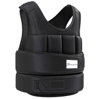 Soozier 22lbs Weighted Vest, Adjustable Running Weight Vest with 38 Weight Bags, Black(m-11)