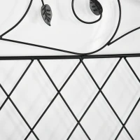 Outsunny Outdoor Metal Garden Fence Panels, Border Edging for Yard, Patio, 4 Pack, Wavey Vines(m-11)