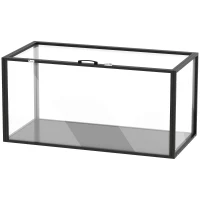 PawHut Large Acrylic Hamster Cage, Chewproof Guinea Pig Cage with Openable Top, for Hedgehog, Dwarf Hamster, Rat(m-1)