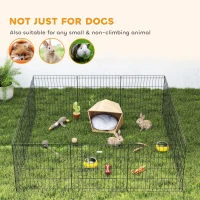 PawHut 24inch Foldable Metal Exercise Pet Playpen Yard Dog Puppy Kennel Cage 12 Panels(m-5)