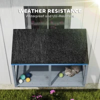 PawHut Catio Outdoor Cat Enclosure Expandable Wooden Cat House with 2 Doors for Window, 39.4"L(m-6)