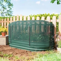 Outsunny Galvanized Raised Garden Bed Kit with Self Watering System, Oval Outdoor Planter Garden Boxes, 6x3ft, Green(m-9)