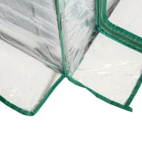 Outsunny Steel Outdoor Raised Garden Bed with Greenhouse,Cover, Roll Up Door, Dual Use, 50"x37.4"x36.2", Clear(m-11)