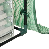 Outsunny Steel Outdoor Raised Garden Bed with Greenhouse,Cover, Roll Up Door, Dual Use, 50"x37.4"x36.2", Green(m-11)