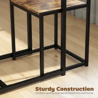 HOMCOM Dining Table Set, Industrial Dining Set for 2, Kitchen Table and Chairs for Small Space, Dining Room Table with Chairs(m-5)