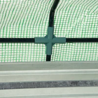 Outsunny Steel Outdoor Raised Garden Bed with Greenhouse,Cover, Roll Up Door, Dual Use, 50"x37.4"x36.2", Green(m-13)