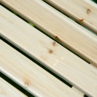 Outsunny Garden Planter with Raised Garden Bed Bench for Patio Park, 69.25" x 15" x 15.75", Natural(m-12)